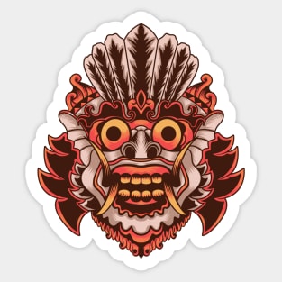 Bali Barong Monster Mask Sticker